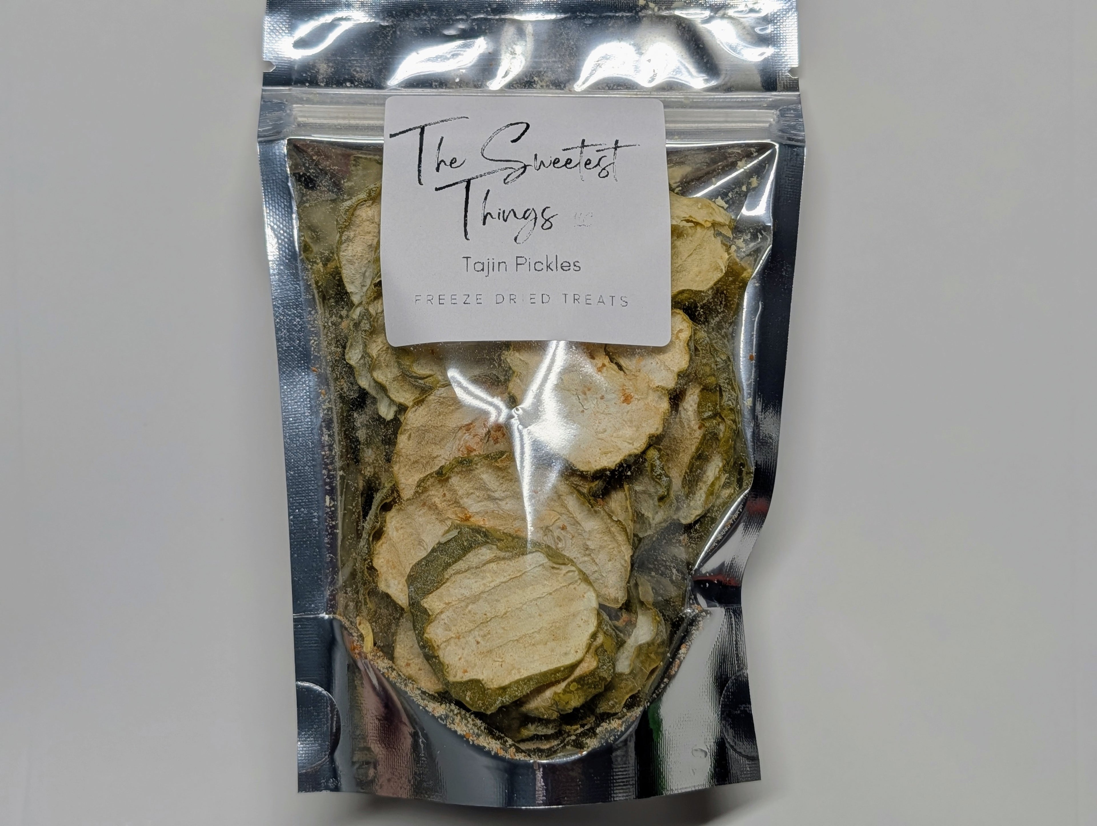 Freeze Dried Dill Pickles with Tajin